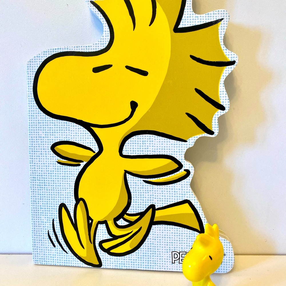 A Best Friend for Woodstock Board Book + Woodstock PVC figurine Charles Schultz